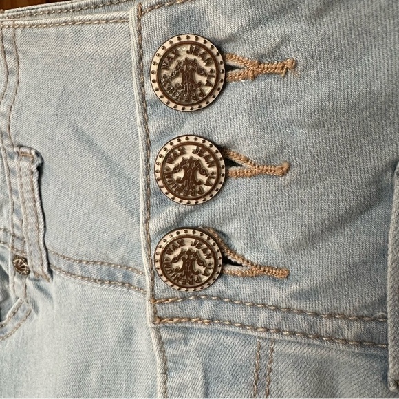 Wax Jean Mid Rise Skinny Light Wash - Size 7 - Picture 4 of 13